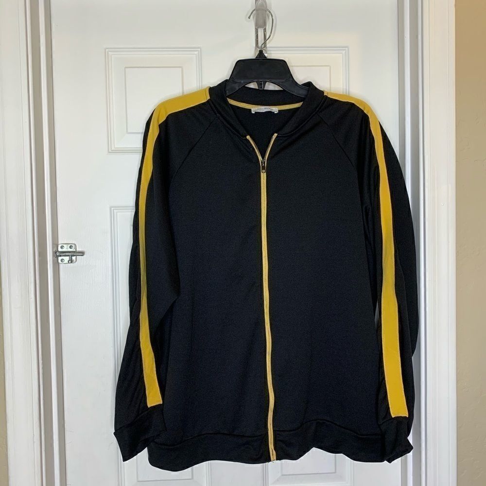 Zara Oversized Zipup Sweatshirt Jacket Black/Gold
